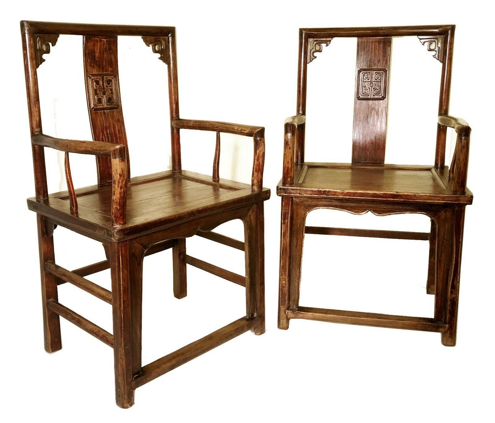 Antique Chinese Ming Arm Chairs (5700) (pair), Circa 1800-1849
