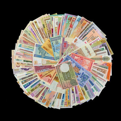 Lot Set 100 Pcs Different Mix World Banknotes From 30 Different Countries, Unc